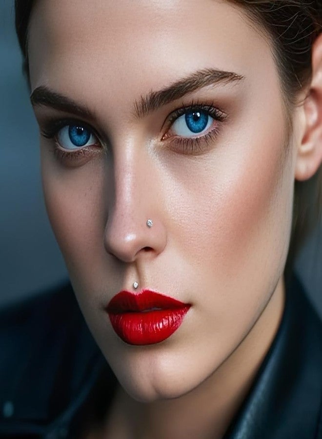 intera Stainless Steel 20G 18G Nose Rings Hoop and Nose Studs Sets Piercings Jewelry for Women and Men Hinged Clicker Segment Nose Rings Hoop Helix Cartilage Daith Tragus Sleeper Earrings - Image 5